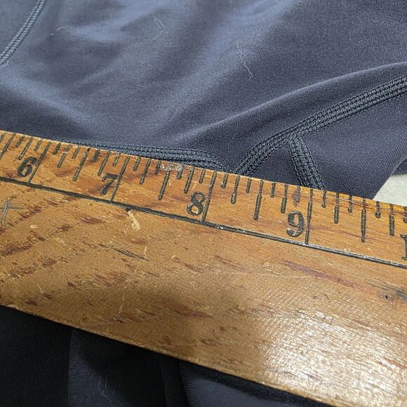 Zyia Active Leggings Womens 2 Grey Neon Yellow Ruched Running Bright Athletic - Picture 9 of 9